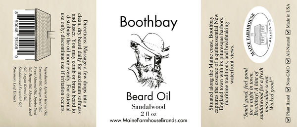 Boothbay Beard Oil | Sandalwood