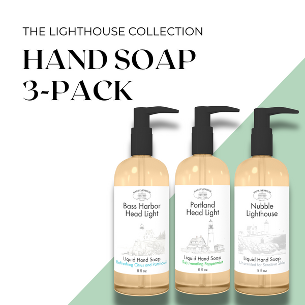 The Lighthouse Collection | Liquid Hand Soap 3-Pack | All Natural | Plant-Based Ingredients