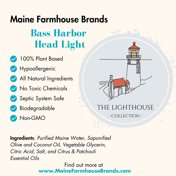 Bass Harbor Head Light Liquid Hand Soap | Citrus & Patchouli