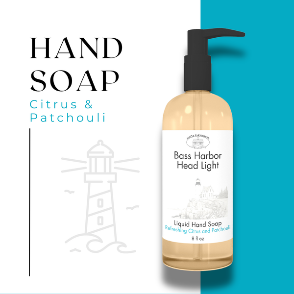 Bass Harbor Head Light Liquid Hand Soap | Citrus & Patchouli