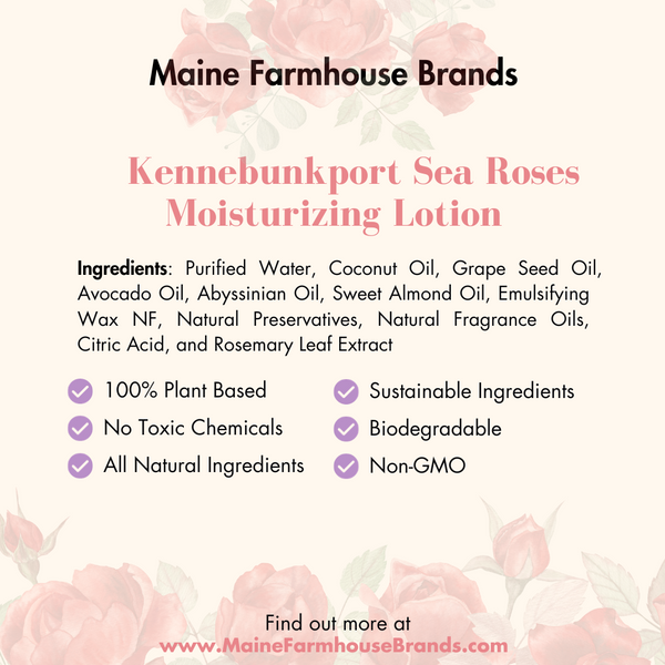 Kennebunkport Sea Roses Moisturizer | Wild Sea Roses | 100% Plant-Based