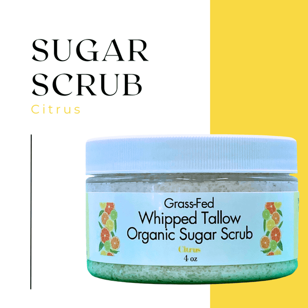 Grass-Fed Tallow Organic Sugar Scrub | Citrus